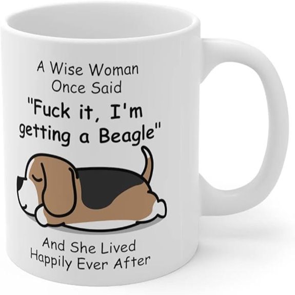 Funny Beagle Coffee Mug for Dog Mom Gifts