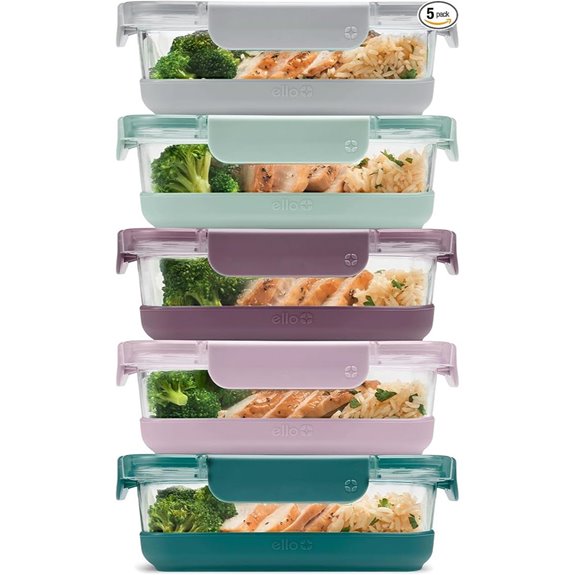 Ello Duraglass 10Pc Food Storage Set with Lids