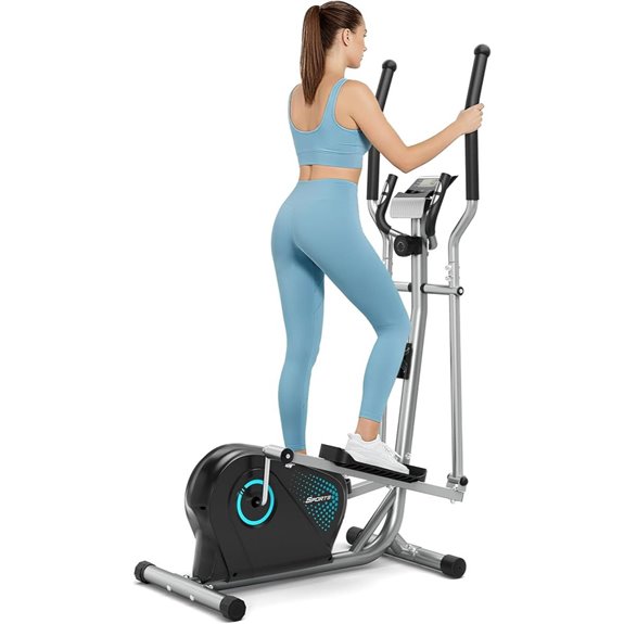 THERUN Elliptical Machine with LCD & Pulse Sensor