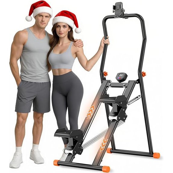 EPHESPORT Stair Stepper with Resistance & Digital Monitor