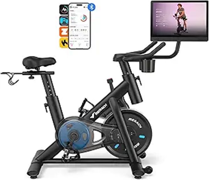 MERACH Exercise Bike with App & Tablet Mount