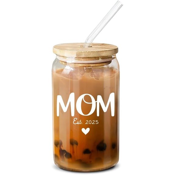 NewMom First Christmas Gift 16 Oz Coffee Glass