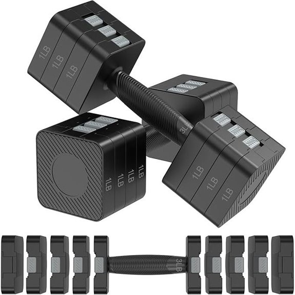 Adjustable Dumbbell Set with 5 Weight Levels