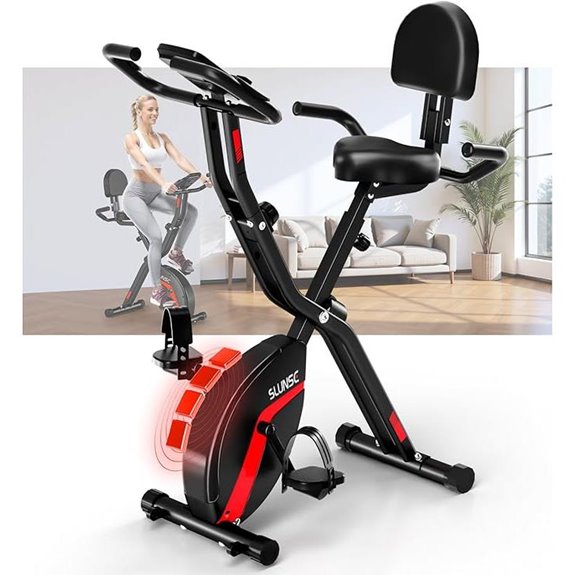 SLUNSE 5-in-1 Foldable Stationary Exercise Bike