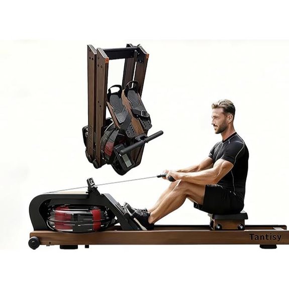 Foldable Water Rowing Machine with Adjustable Tank