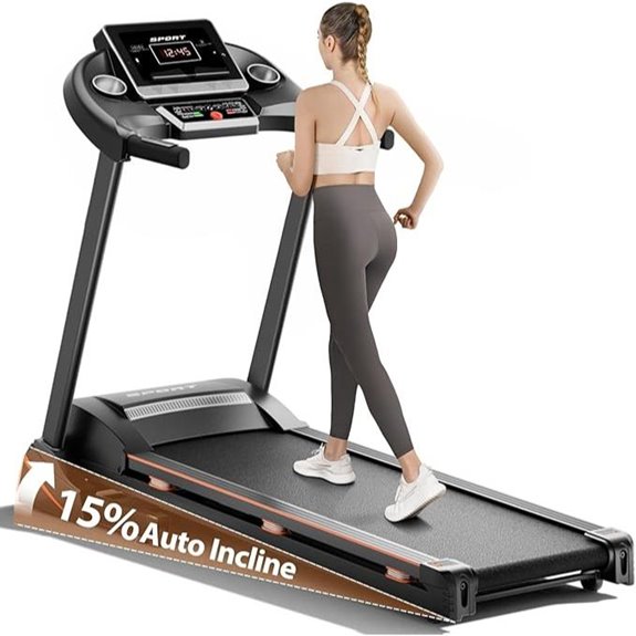 Folding Treadmill with Incline Bluetooth & Pulse Monitor