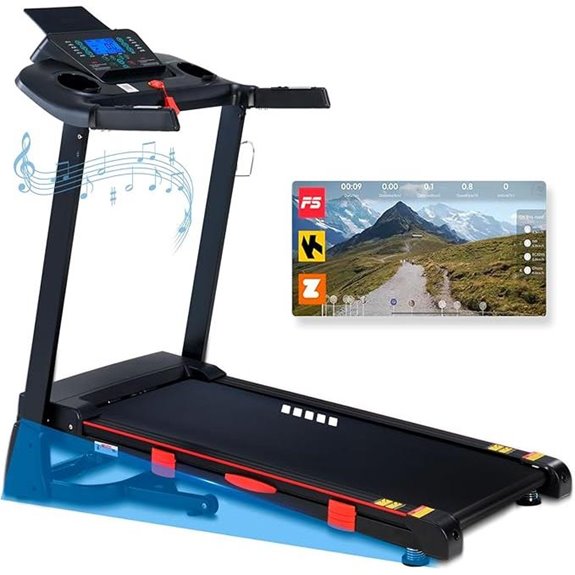Foldable Home Treadmill with Bluetooth & Incline