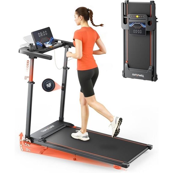 Foldable Treadmill with Incline and Bluetooth Control