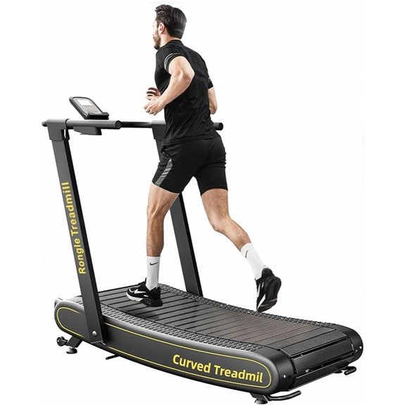 Manual Foldable Curved Treadmill with LED Display