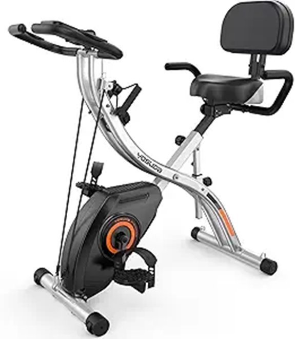 YOSUDA Foldable Stationary Exercise Bike for Home