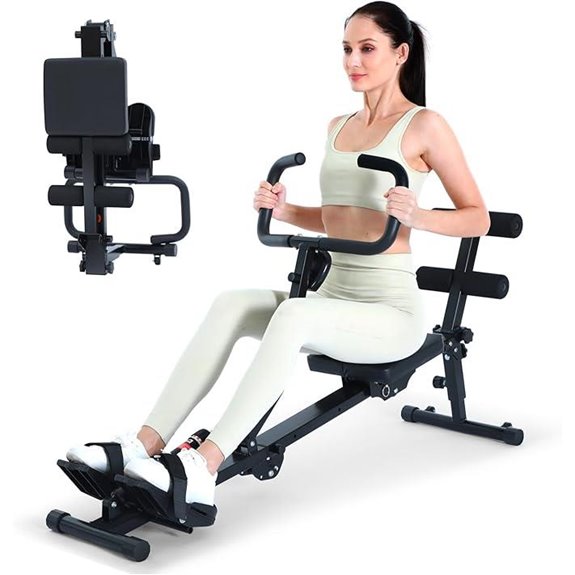 Sportneer Foldable Hydraulic Rower with 12 Resistance Levels