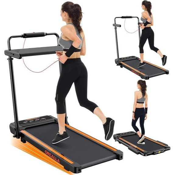 Foldable Walking Treadmill with Incline & Desk Workstation