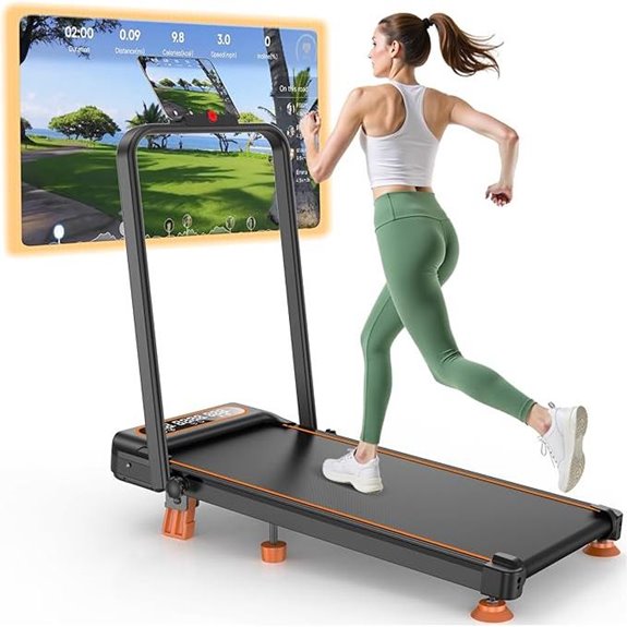 4-in-1 Foldable Walking Treadmill with Incline