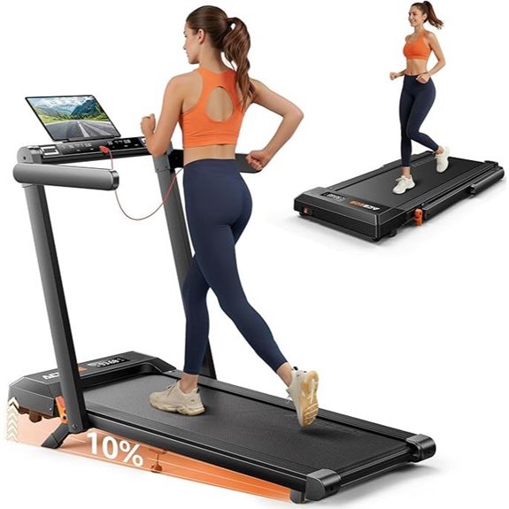 Foldable Treadmill with Incline and Bluetooth Speakers