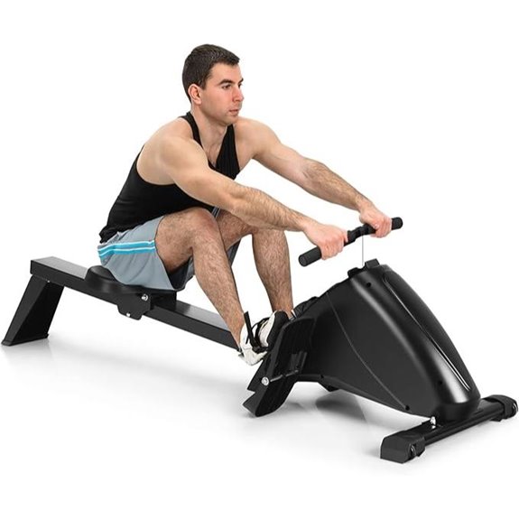 Goplus Foldable Magnetic Rowing Machine with LCD Monitor