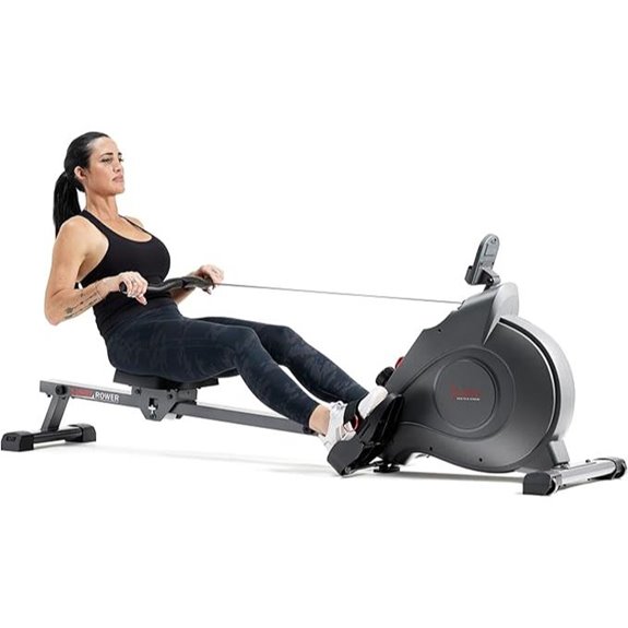 Sunny Health & Fitness Foldable Rowing Machine with App