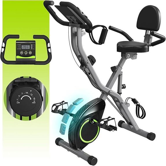 Indoor 5-in-1 Foldable Exercise Bike for Seniors