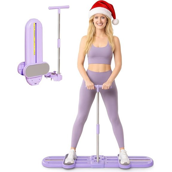 EPHESPORT Foldable Ski Exercise Machine for Lower Body