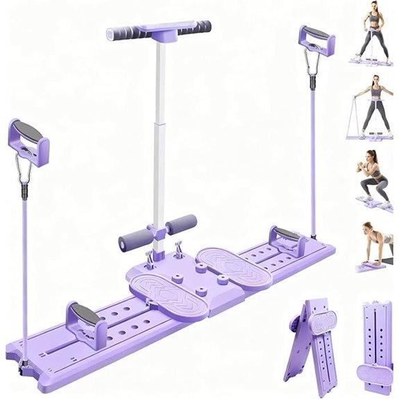 Foldable Ski Exercise Machine with Phone Holder