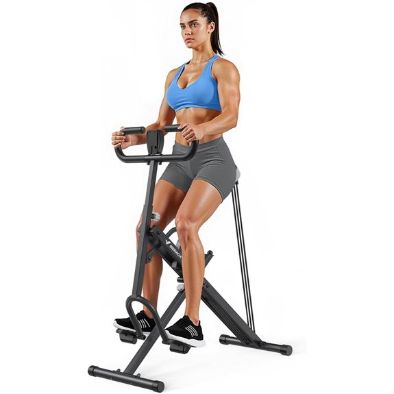 MERACH R07 2-in-1 Foldable Squat & Rowing Machine