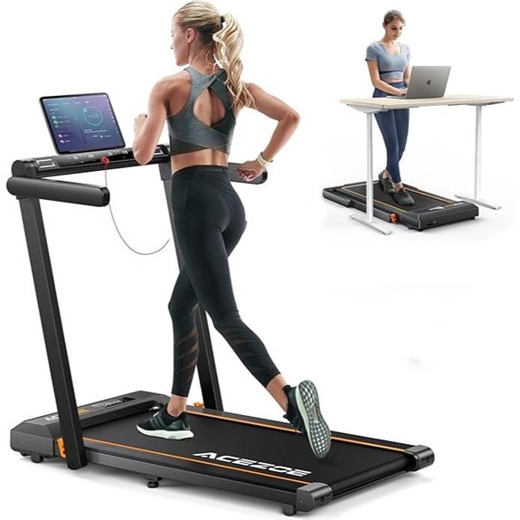 2-in-1 Folding Treadmill with App Control