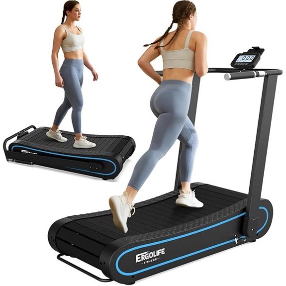 ERGOLIFE 2-in-1 Folding Manual Treadmill with App