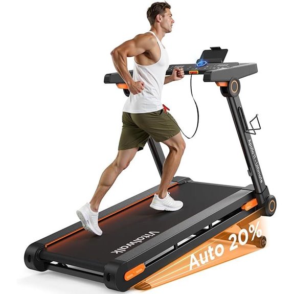 Vitalwalk Foldable Treadmill with Auto Incline