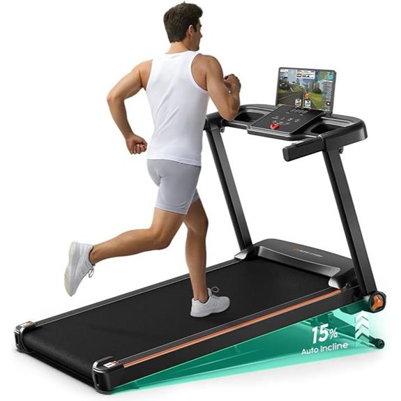 Foldable 3.5HP Treadmill with Incline & Bluetooth