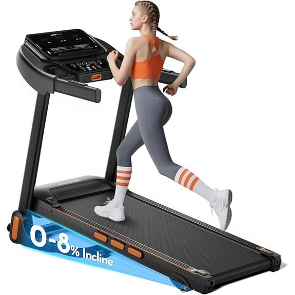 Home Folding Treadmill with Incline and Heart Rate