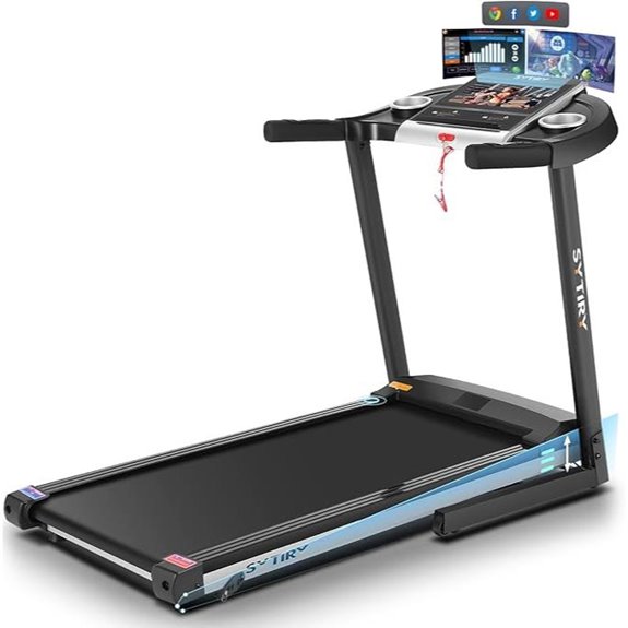 SYTIRY Smart Foldable Treadmill with TV & WiFi