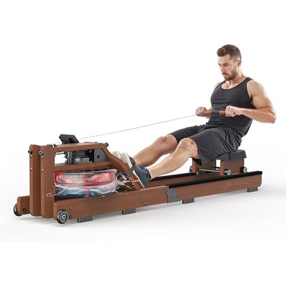 Foldable Water Rower Machine with Monitor and Bluetooth