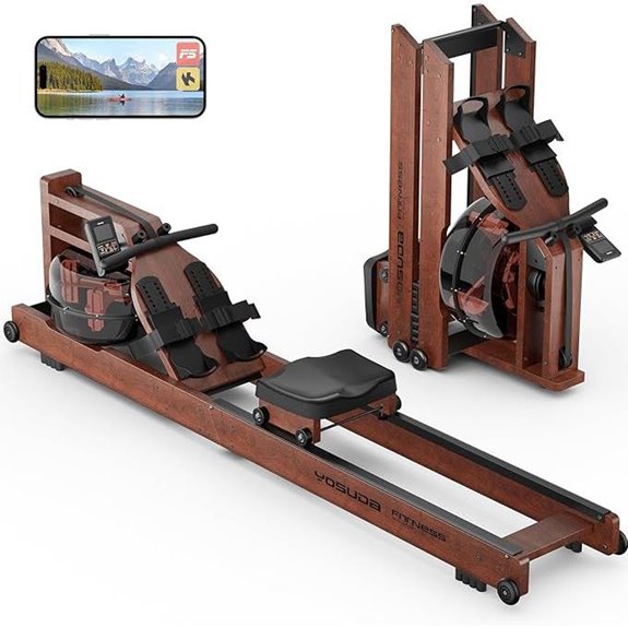 YOSUDA Foldable Water Rowing Machine with Monitor