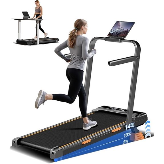 folding incline treadmill for home