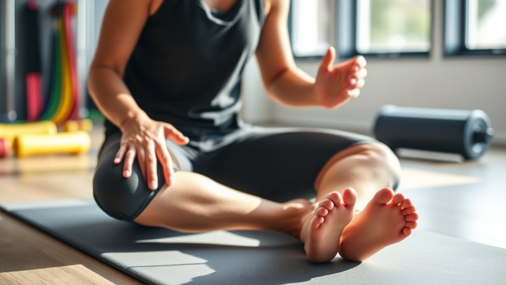 gentle controlled knee warm ups