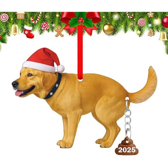 FaCraft Golden Retriever Christmas Ornament Gift Box