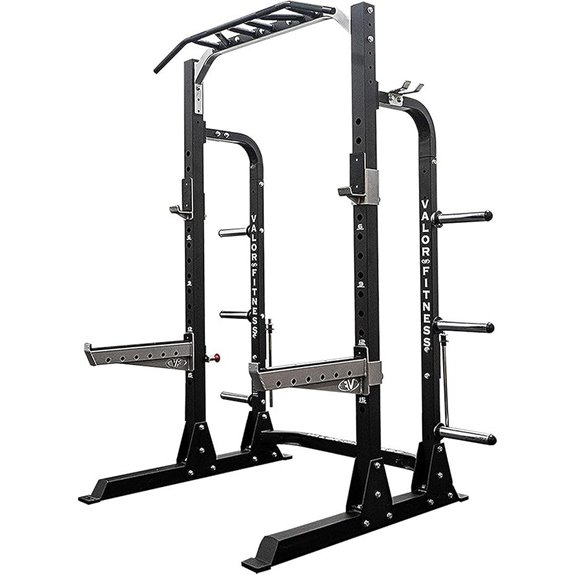 Valor Fitness Half Rack with Pull-Up Station