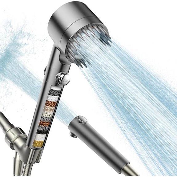 Filtered Shower Head with Handheld and Multiple Modes