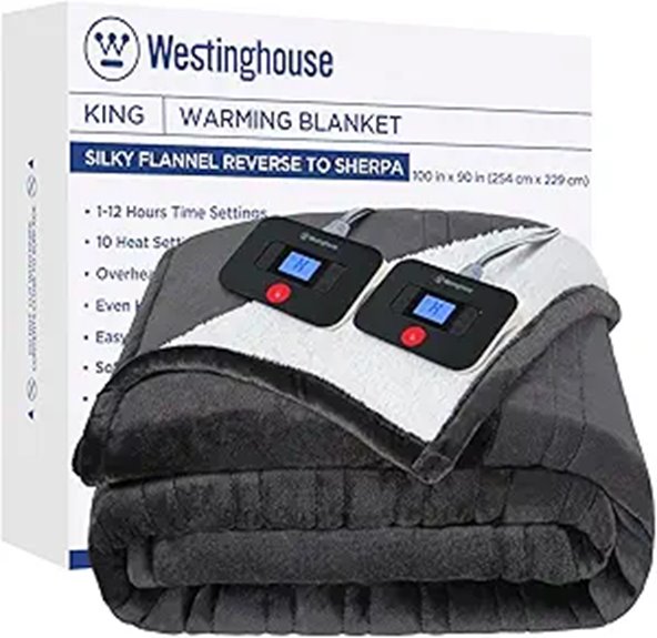 Westinghouse King Heated Blanket with 10 Levels