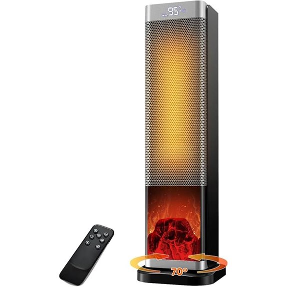 Indoor Space Heater with Thermostat & Remote