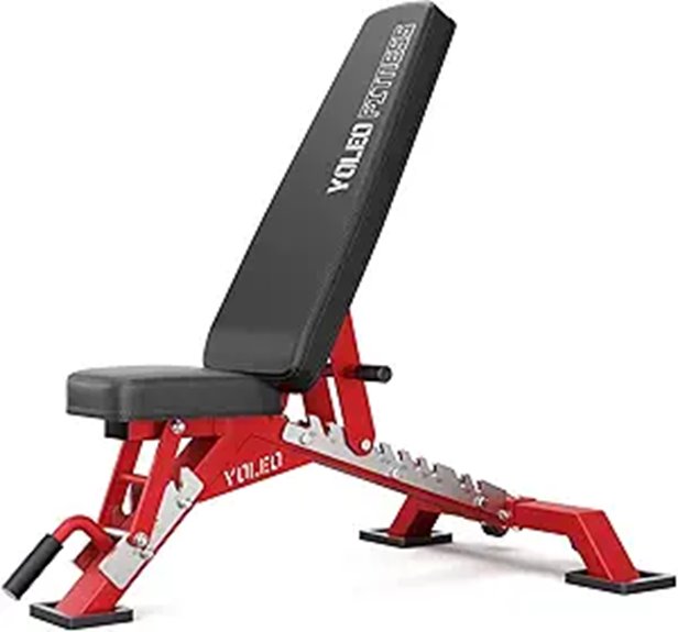 YOLEO Heavy Duty Adjustable Weight Bench (MAX 2300LBS)