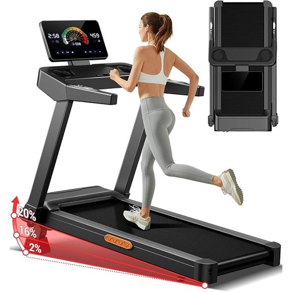 UMAY Treadmill with Incline Wide Belt 400LB Capacity