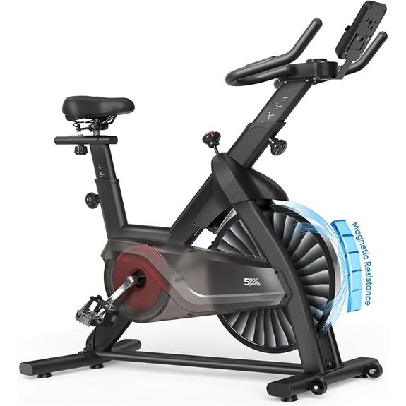Magnetic Exercise Bike for Home with Heavy Duty Frame