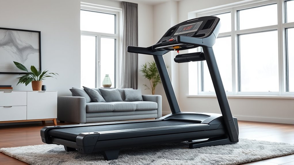 heavy duty space saving quiet treadmill
