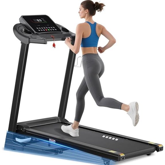 Treadmill with Auto Incline 300LBS 3.0HP App