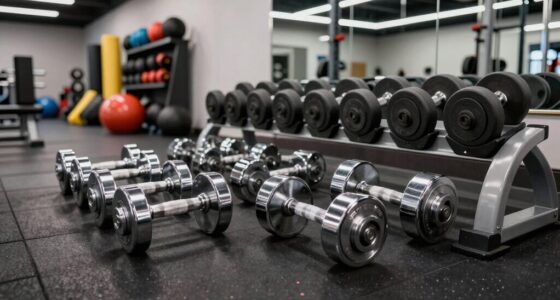 heavy garage gym dumbbells