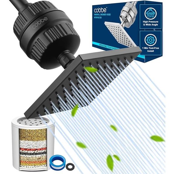 Cobbe High Pressure Shower Head with Filter