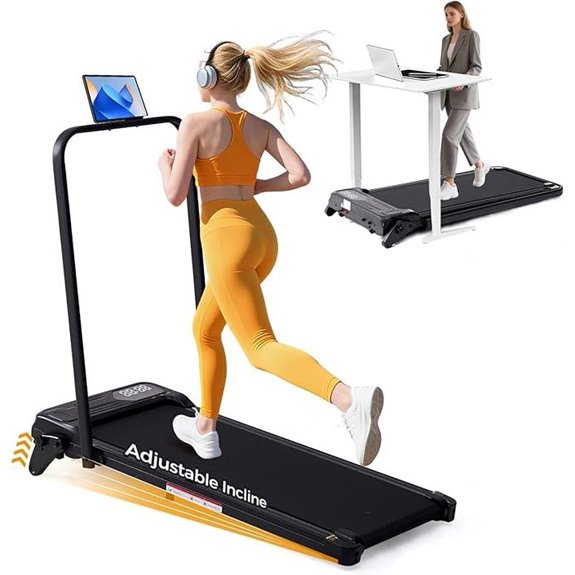 Electric Treadmill for Home with Incline and Handles