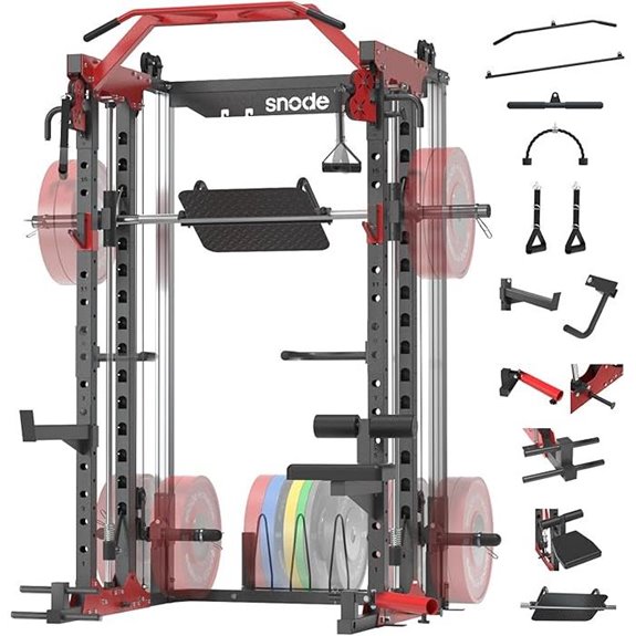 ALL10 Smith Machine Home Gym Power Rack with Cables