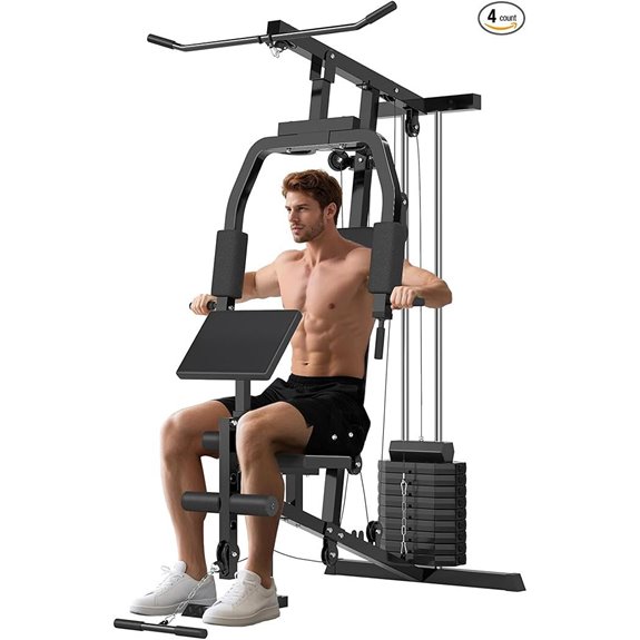 Soozier Home Gym System with 99Lbs Weight Stack