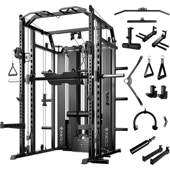 Mikolo Smith Machine & Power Cage Home Gym System